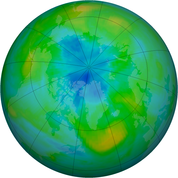 Arctic ozone map for 30 September 1982